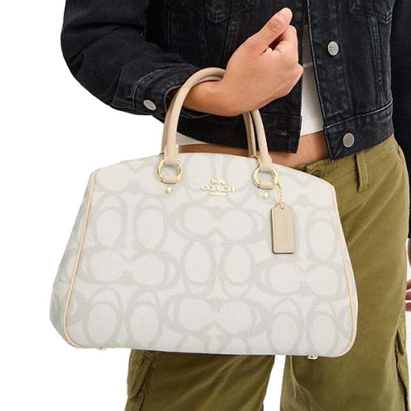 Coach Savannah Carryall Bag In Sketch Signature Canvas Ivory # CBH92