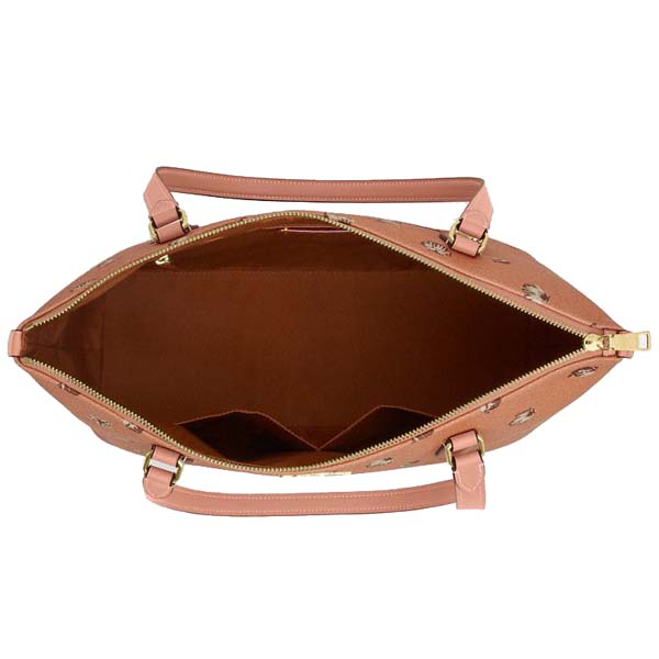 Coach Gallery Tote Bag With Shell Print Coral Sunrise # CBM12