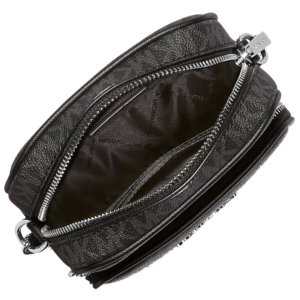 Michael Kors Jet Set Travenuel Medium Logo Crossbody Bag Black # 35F1STVC2B