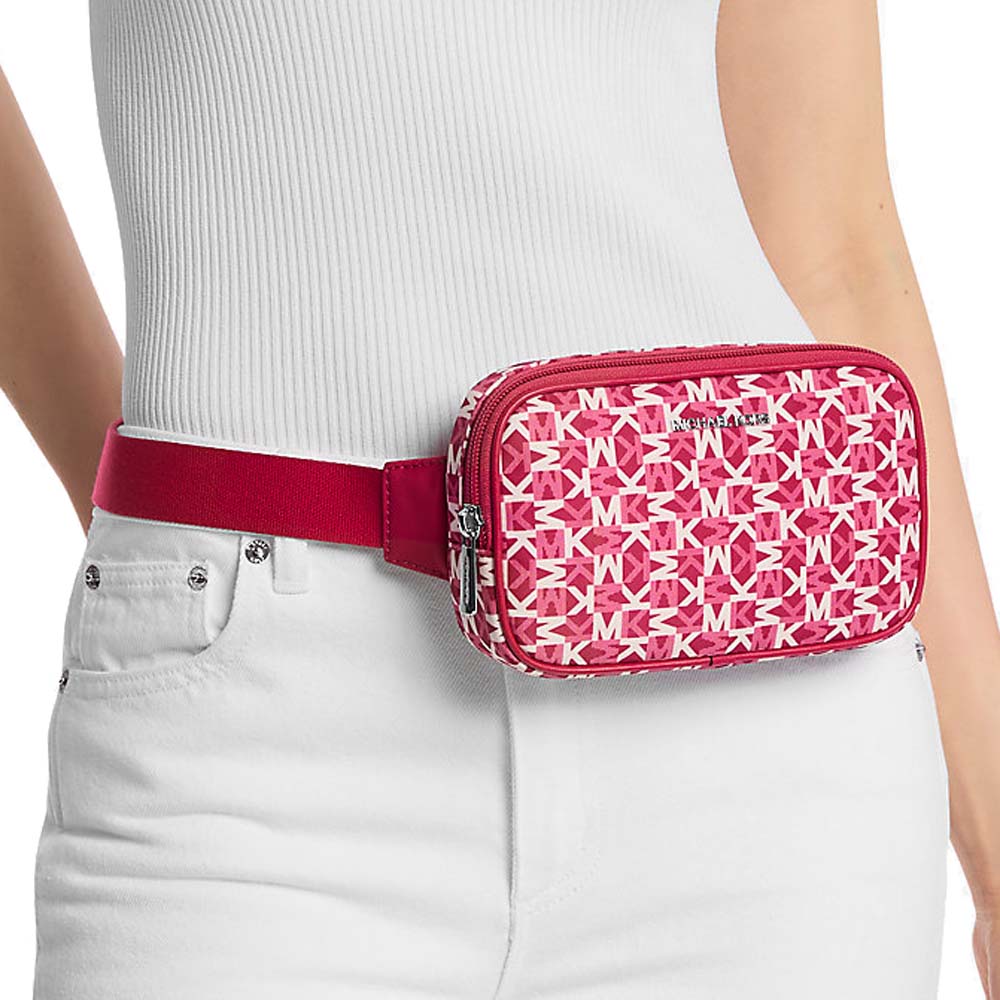 Michael Kors Khai Small Logo Printed Sling Pack Dark Raspberry # 35T5S5FT1U