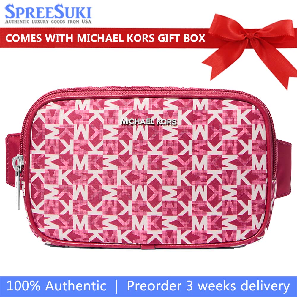 Michael Kors Khai Small Logo Printed Sling Pack Dark Raspberry # 35T5S5FT1U