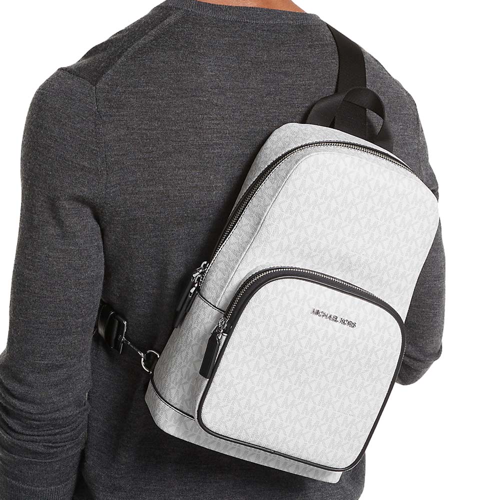 Michael Kors Cooper Logo Sling Pack Bright White # 37S1LCOY1B