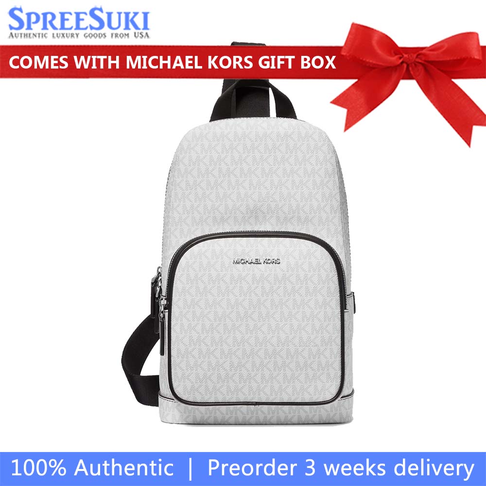 Michael Kors Cooper Logo Sling Pack Bright White # 37S1LCOY1B