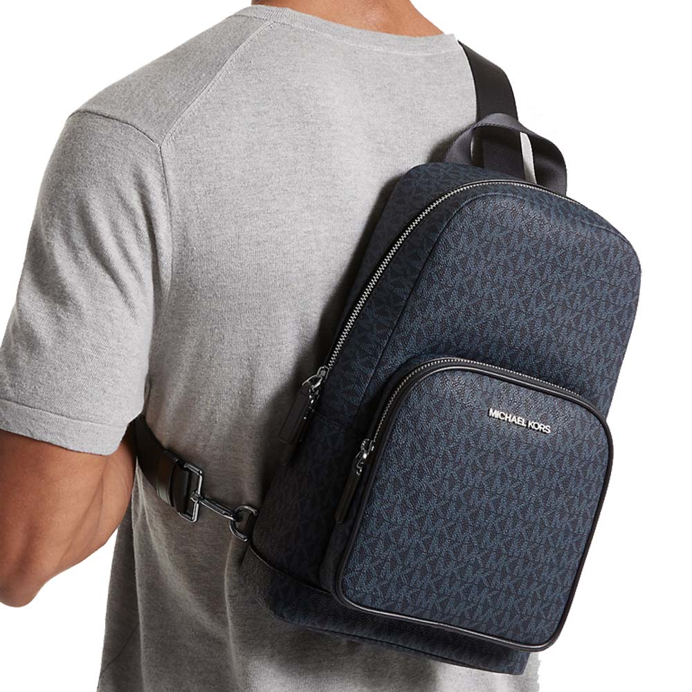 Michael Kors Cooper Logo Sling Pack Admiral Pale Blue # 37S1LCOY1B