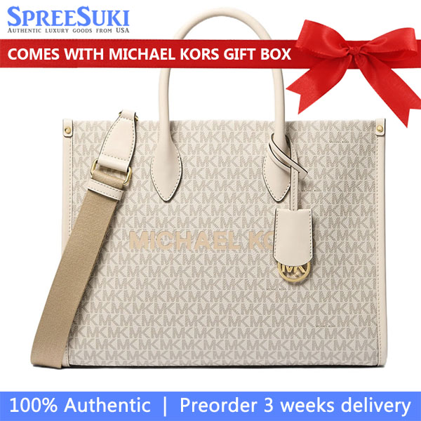 Michael Kors Mirella Medium Signature Logo Tote Bag Lt Crm Multi # 35R5G7ZT2B