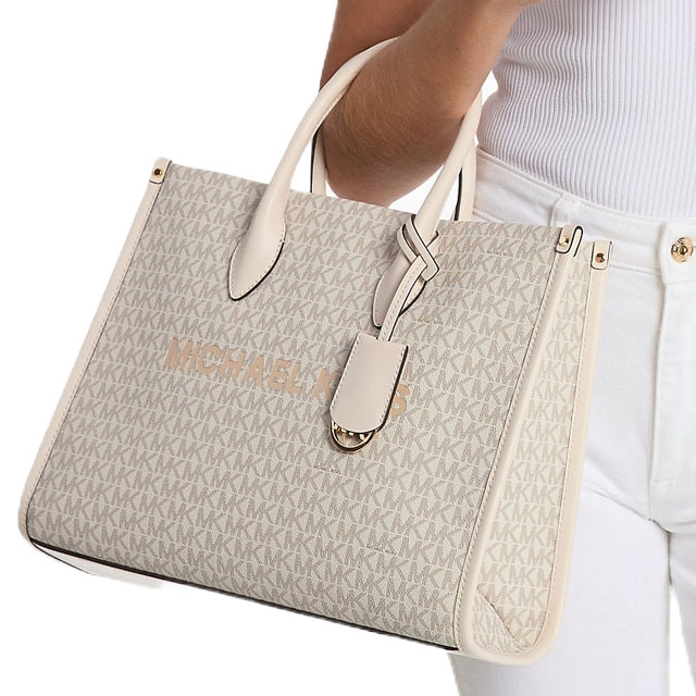 Michael Kors Mirella Medium Signature Logo Tote Bag Lt Crm Multi # 35R5G7ZT2B