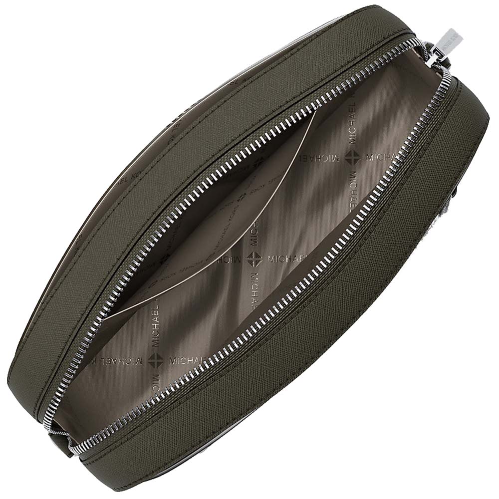 Michael Kors Jet Set Large Saffiano Leather Crossbody Bag Olive # 35T1STTC9L