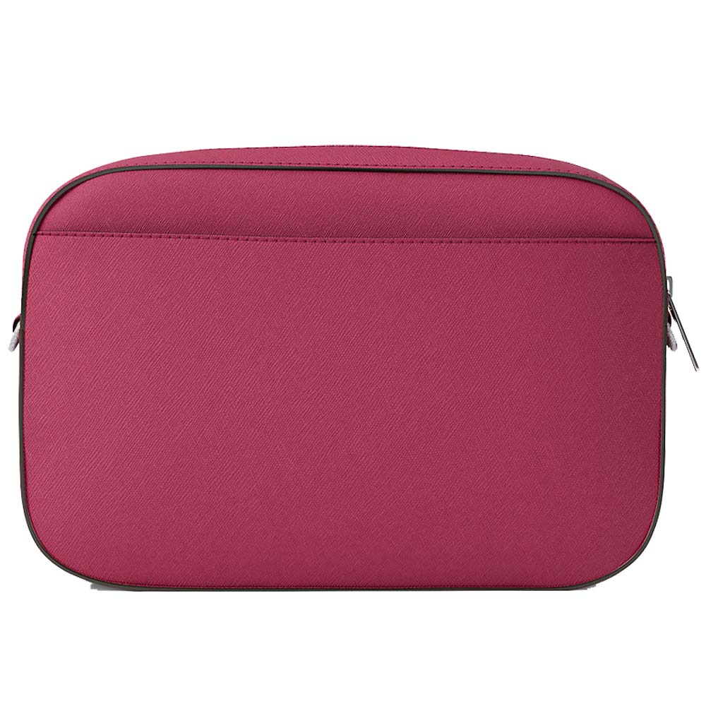 Michael Kors Jet Set Large Saffiano Leather Crossbody Bag Dark Raspberry # 35T1STTC9L