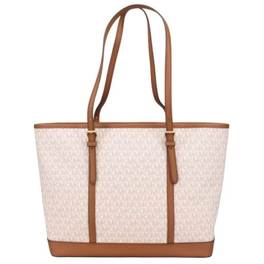 Michael Kors Jet Set Travenuel Large Logo Tote Bag Vanilla # 35T0GTVT3V