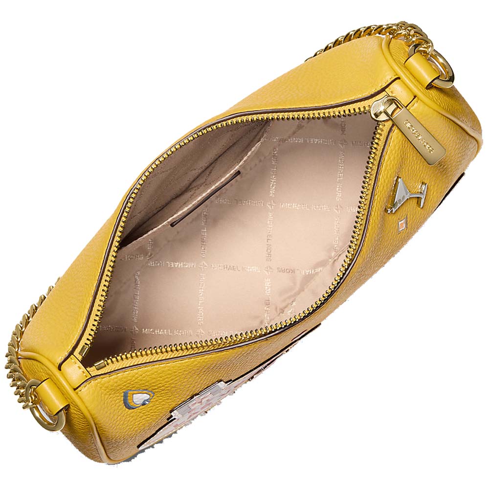 Michael Kors Carmela Medium Embellished Crossbody Bag Honey # 35F5G1QC6V
