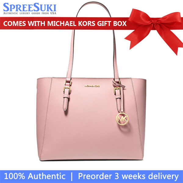 Michael Kors Charlotte Large Saffiano Leather 3-In-1 Tote Bag Powder Blush # 35R3GCFT3T