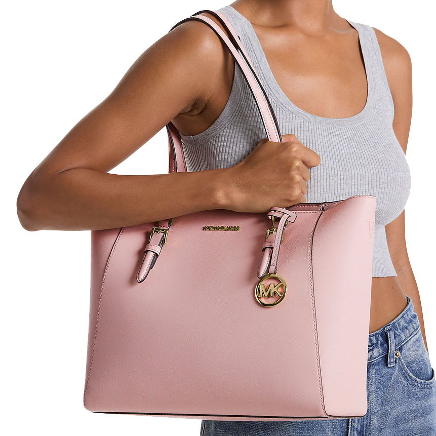 Michael Kors Charlotte Large Saffiano Leather 3-In-1 Tote Bag Powder Blush # 35R3GCFT3T