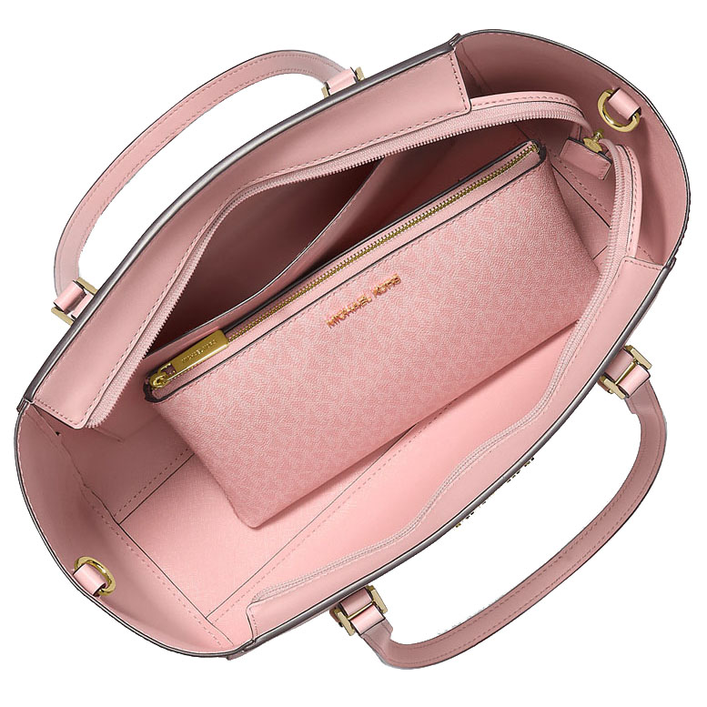 Michael Kors Charlotte Large Saffiano Leather 3-In-1 Tote Bag Powder Blush # 35R3GCFT3T