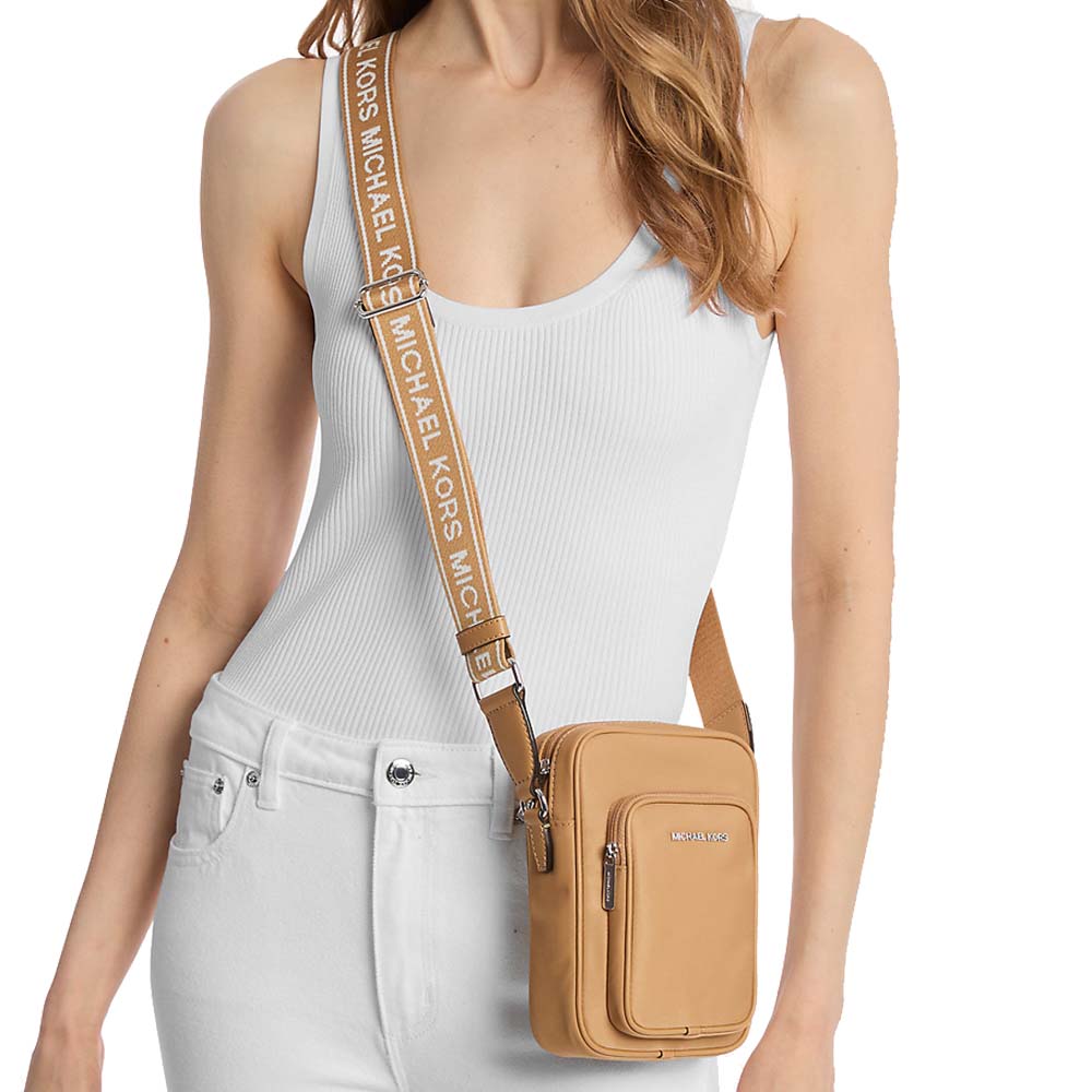 Michael Kors Khai Nylon Crossbody Bag Peanut # 35T5S5FC5C