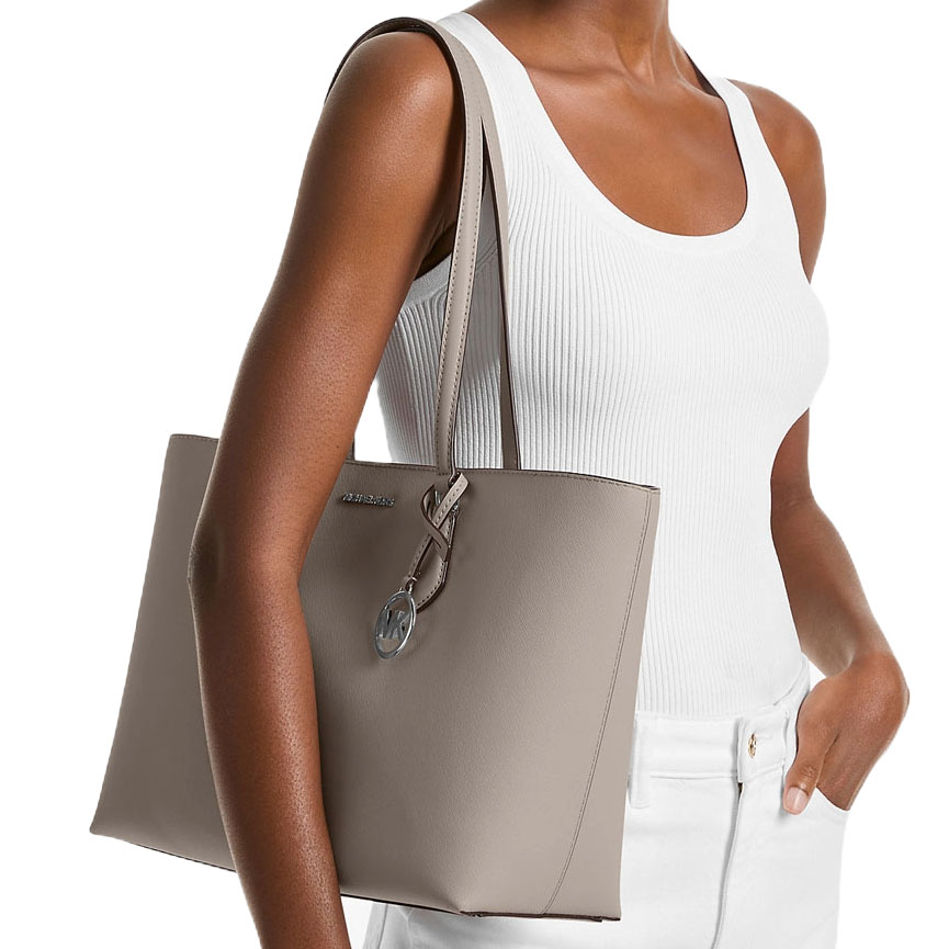 Michael Kors Sheila Large Tote Bag Pearl Grey # 35S4S6HT9L