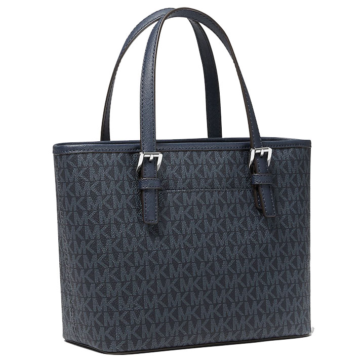 Michael Kors Jet Set Travenuel Extra-Small Logo Top-Zip Tote Bag Admiral # 35T9STVT0B