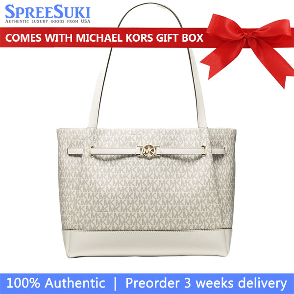 Michael Kors Reed Large Signature Logo Tote Bag Lt Crm Multi # 35F4G6RT3B