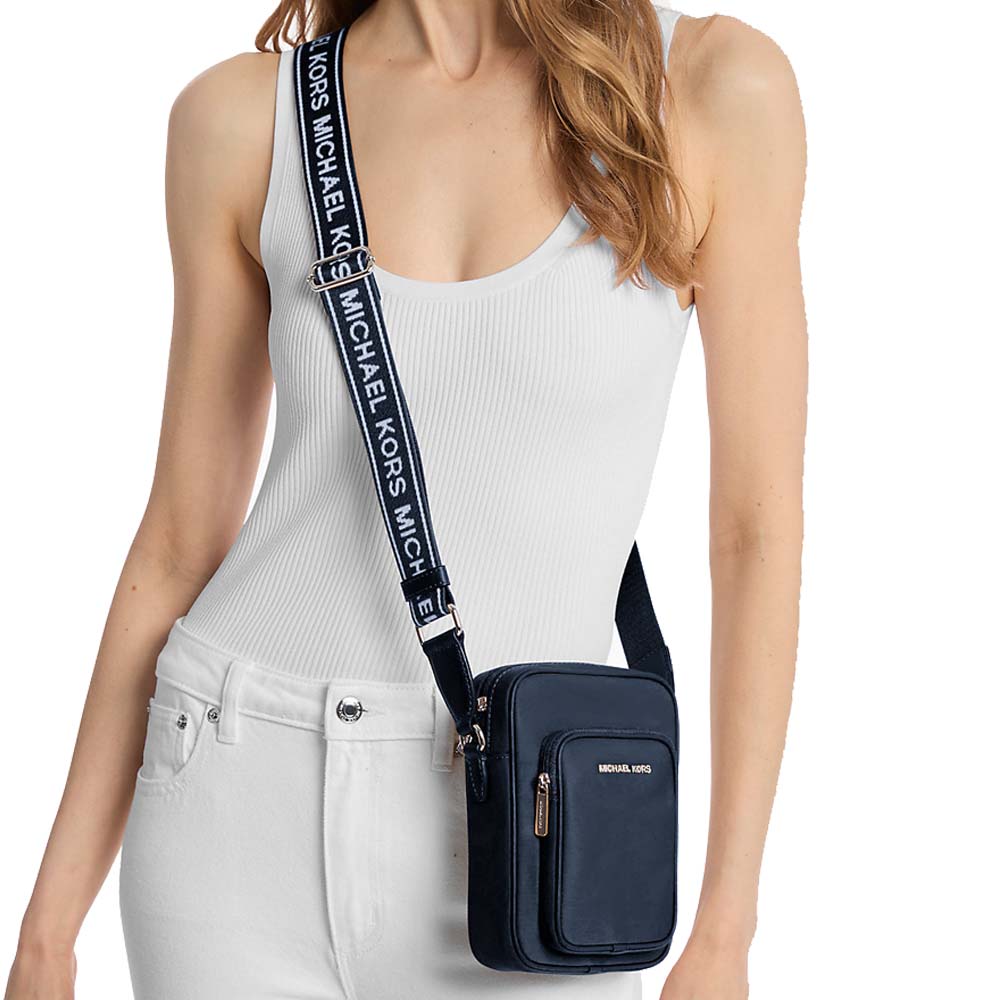 Michael Kors Khai Nylon Crossbody Bag Navy # 35T5S5FC5C