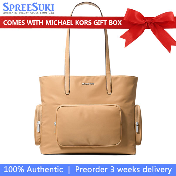 Michael Kors Khai Large Nylon Tote Bag Peanut # 35T5S5FT9C