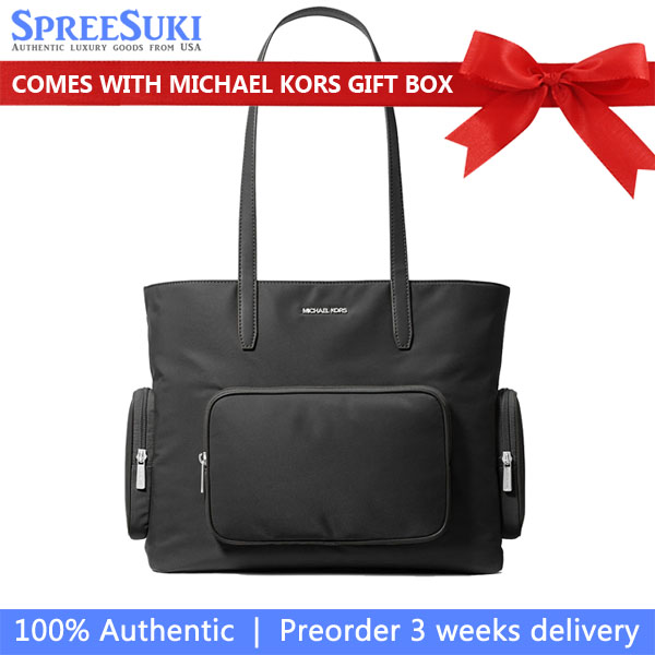 Michael Kors Khai Large Nylon Tote Bag Black # 35T5S5FT9C