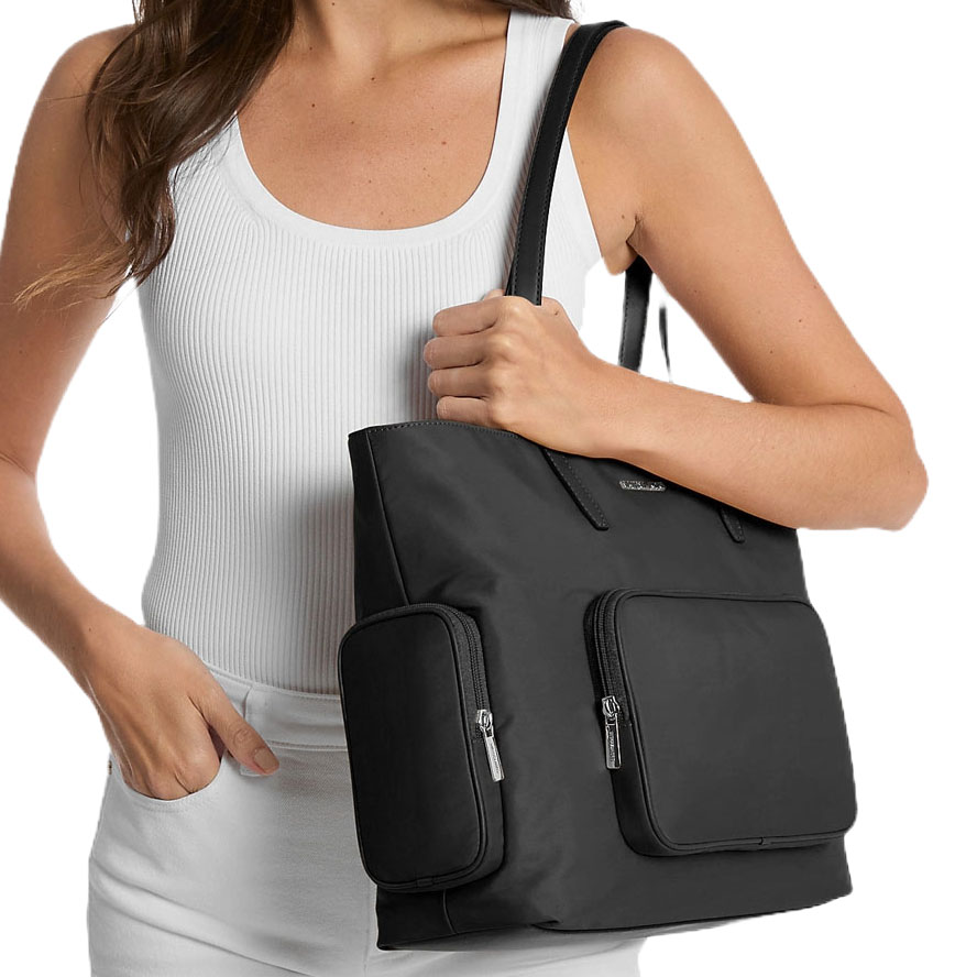 Michael Kors Khai Large Nylon Tote Bag Black # 35T5S5FT9C