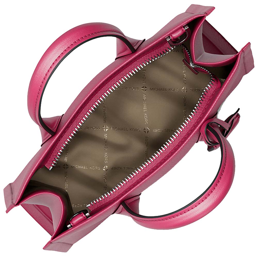 Michael Kors Mirella Small Pebbled Leather Convertible Crossbody Bag Dark Raspberry # 35F5S7ZT1L