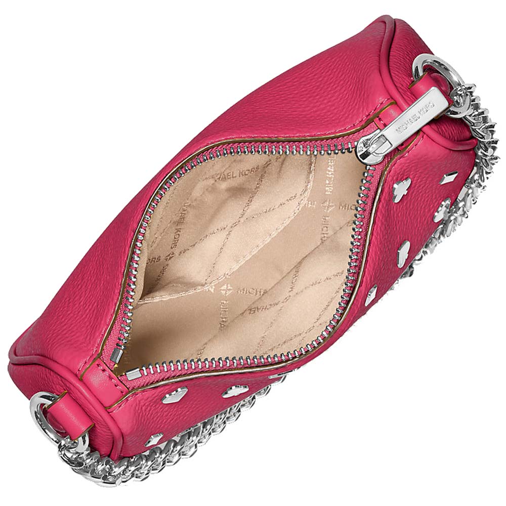 Michael Kors Carmela Small Embellished Convertible Crossbody Bag Dark Raspberry # 35F5S1QC1V