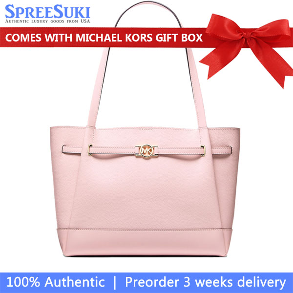 Michael Kors Reed Large Pebbled Leather Tote Bag Powder Blush # 35F4G6RT3T