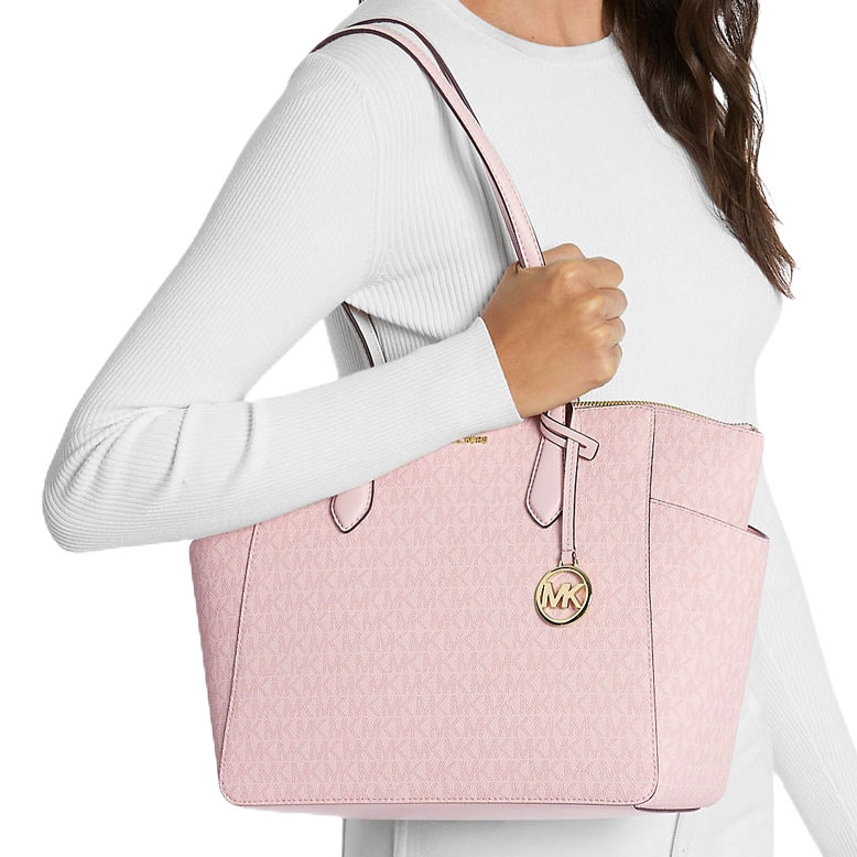 Michael Kors Marilyn Medium Signature Logo Tote Bag Pwd Blsh Mlt # 35F5G6AT2B