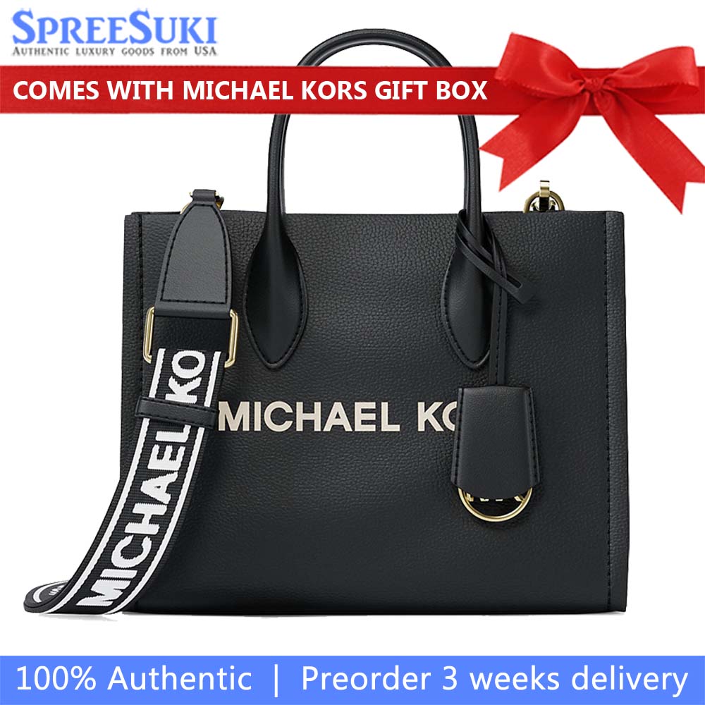 Michael Kors Mirella Small Pebbled Leather Convertible Crossbody Bag Black # 35R5G7ZT1L