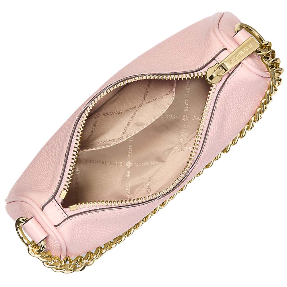 Michael Kors Carmela Small Pebbled Leather Convertible Crossbody Bag Powder Blush # 35F4G1QC1L
