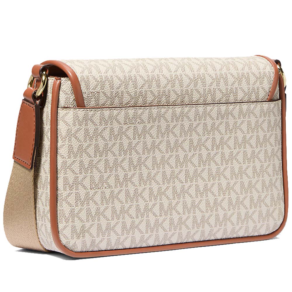 Michael Kors Bradshaw Medium Signature Logo Messenger Bag Vanilla # 35R5G2BM8B