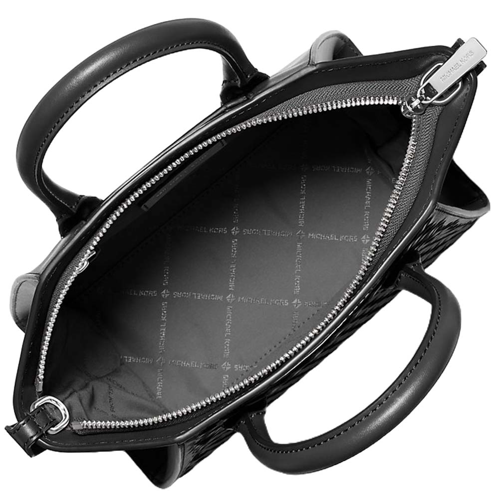 Michael Kors Avril Small Woven Satchel Black # 35T5S4VS1Y