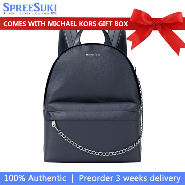 Michael Kors Slater Medium Backpack Navy # 35F5S04B2V