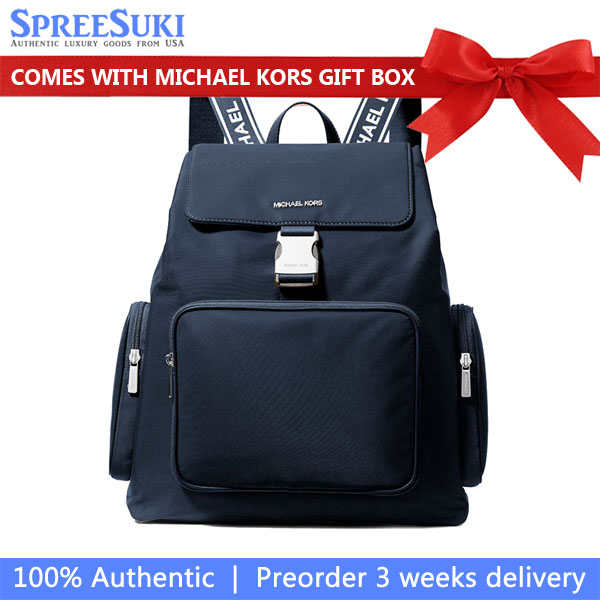 Michael Kors Khai Large Nylon Cargo Backpack Navy # 35T5S5FB7C