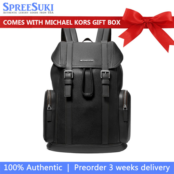 Michael Kors Cooper Pebbled Leather Backpack Black # 37S5LCOB8L