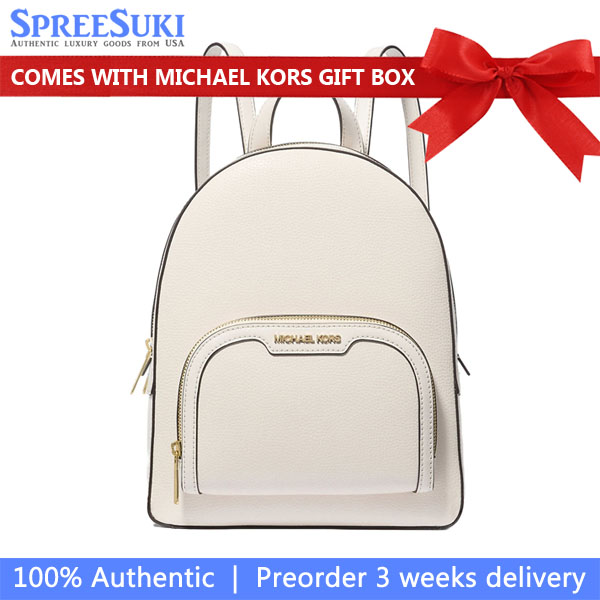 Michael Kors Jaycee Medium Zip Pocket Backpack Lt Cream # 35S2G8TB2L