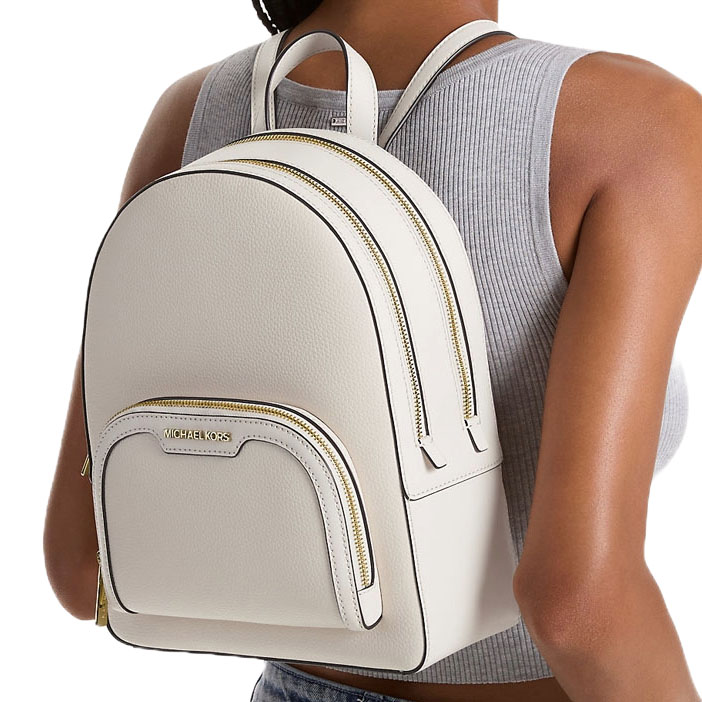 Michael Kors Jaycee Medium Zip Pocket Backpack Lt Cream # 35S2G8TB2L