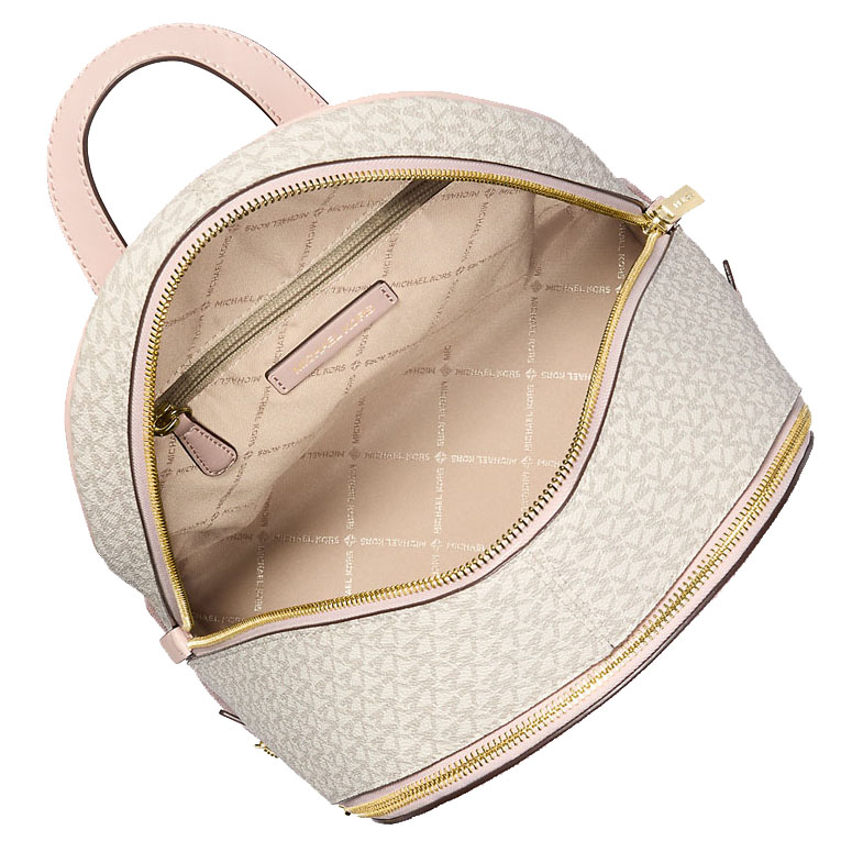Michael Kors Rhea Medium Color-Block Signature Logo Backpack Pwd Blsh Mlt # 35S5GRAB6V
