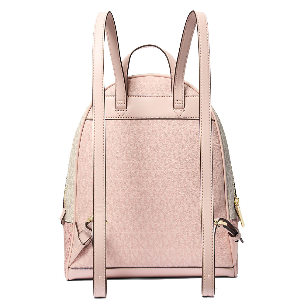 Michael Kors Rhea Medium Color-Block Signature Logo Backpack Pwd Blsh Mlt # 35S5GRAB6V
