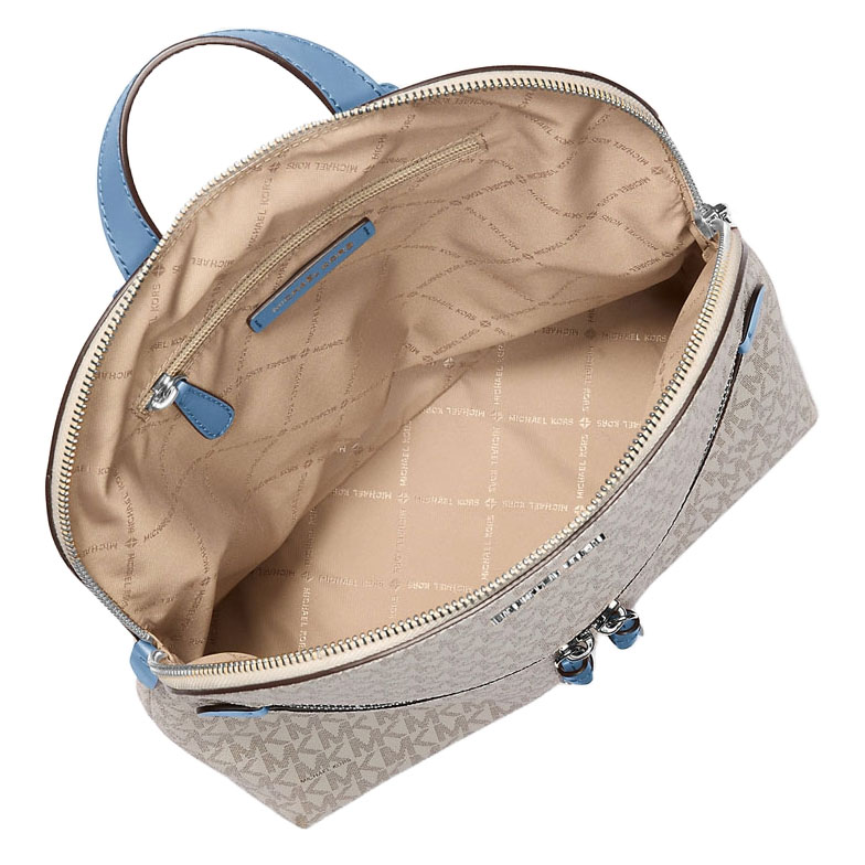 Michael Kors Dallas Medium Signature Logo Backpack Lt Sky Mlt # 35T5S9DB2B