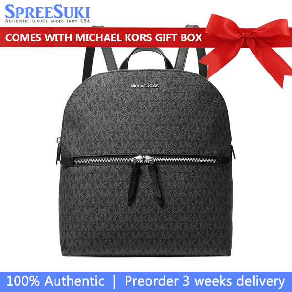 Michael Kors Dallas Medium Signature Logo Backpack Black # 35T5S9DB2B