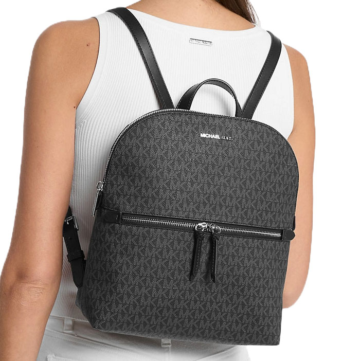Michael Kors Dallas Medium Signature Logo Backpack Black # 35T5S9DB2B