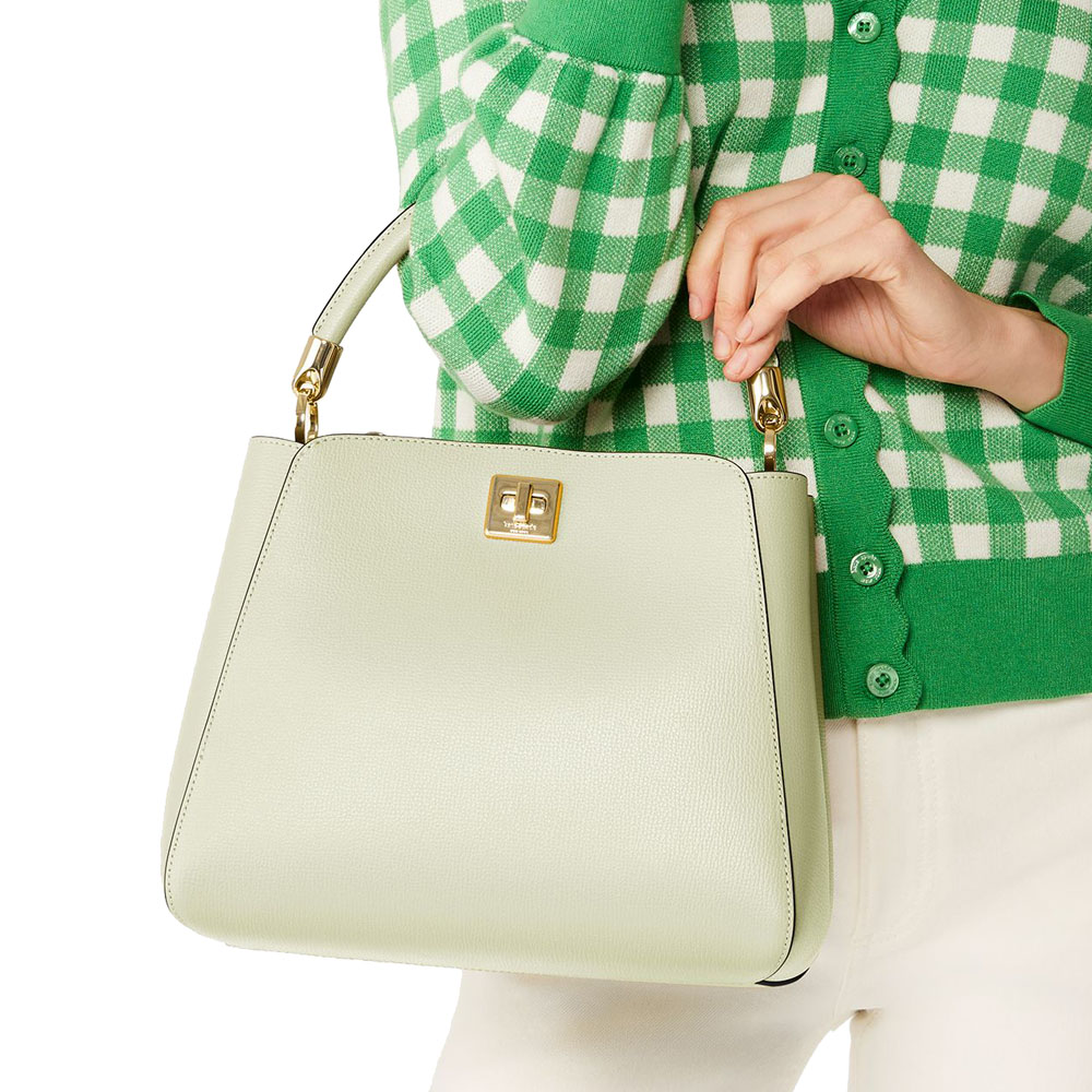 Kate Spade Phoebe Medium Top Handle Bag Sage Bundle # KG755