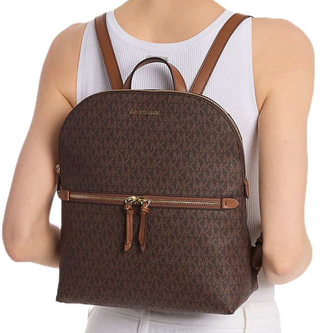 Michael Kors Dallas Medium Signature Logo Backpack Brown # 35T5G9DB2B