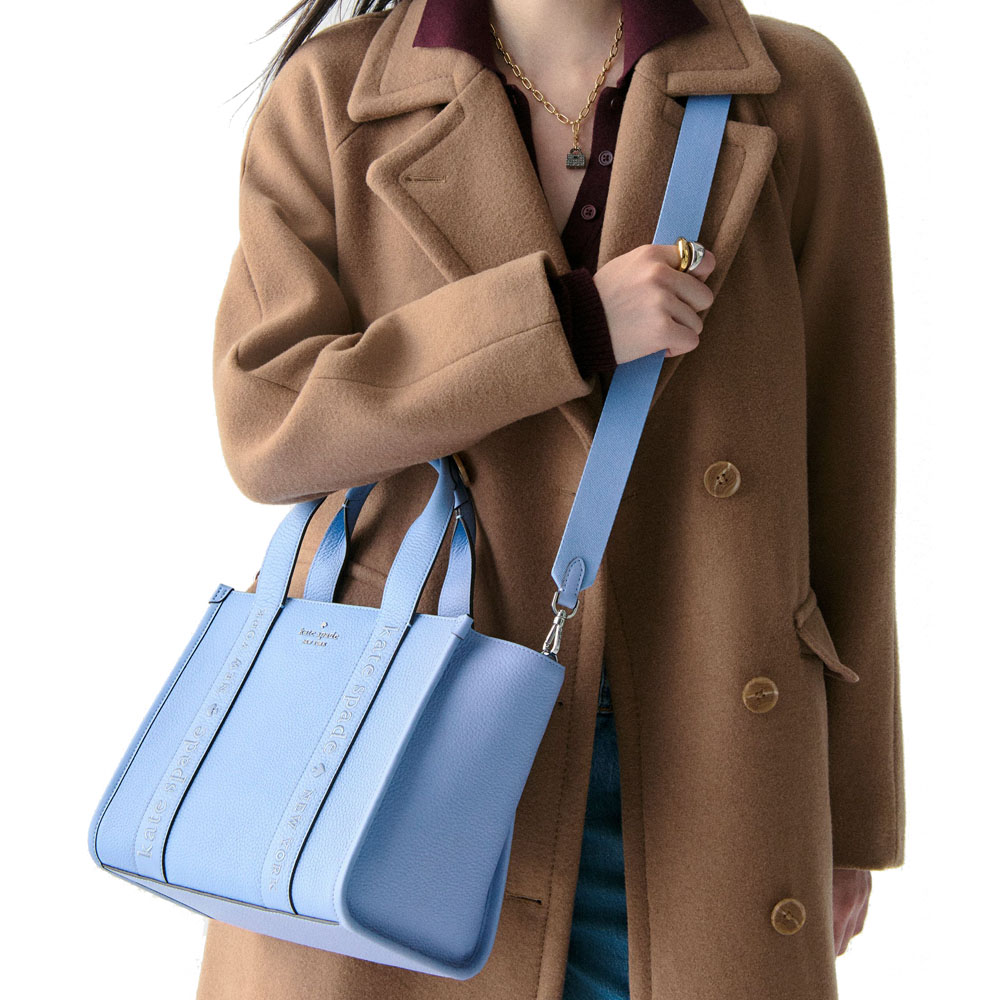 Kate Spade Kip Leather Small Tote Periwinkle Sky # KL935