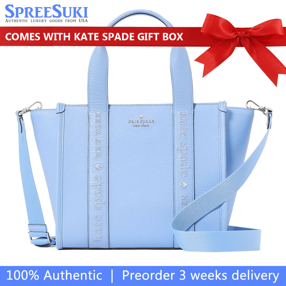 Kate Spade Kip Leather Small Tote Periwinkle Sky # KL935