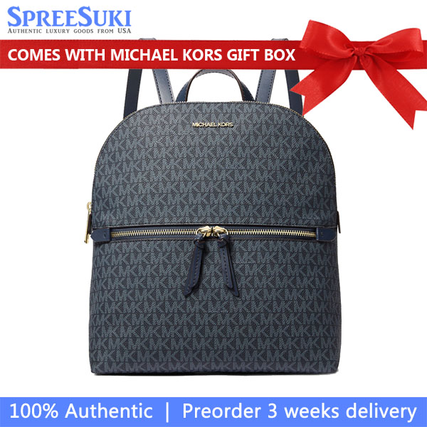 Michael Kors Dallas Medium Signature Logo Backpack Admiral # 35T5G9DB2B