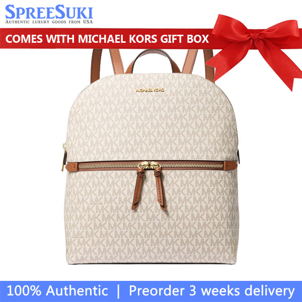 Michael Kors Dallas Medium Signature Logo Backpack Vanilla # 35T5G9DB2B