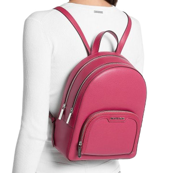 Michael Kors Jaycee Medium Pebbled Leather Backpack Dk Raspberry # 35S2S8TB2L